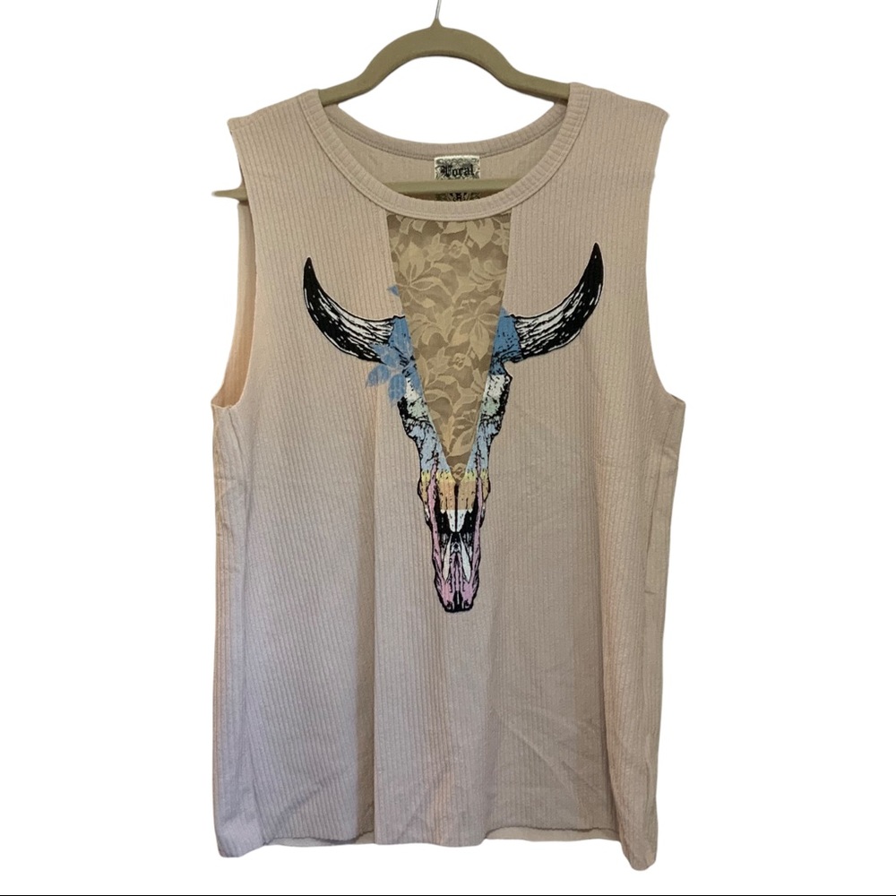 NWOT Vocal Bullhorn Lace Tank Top